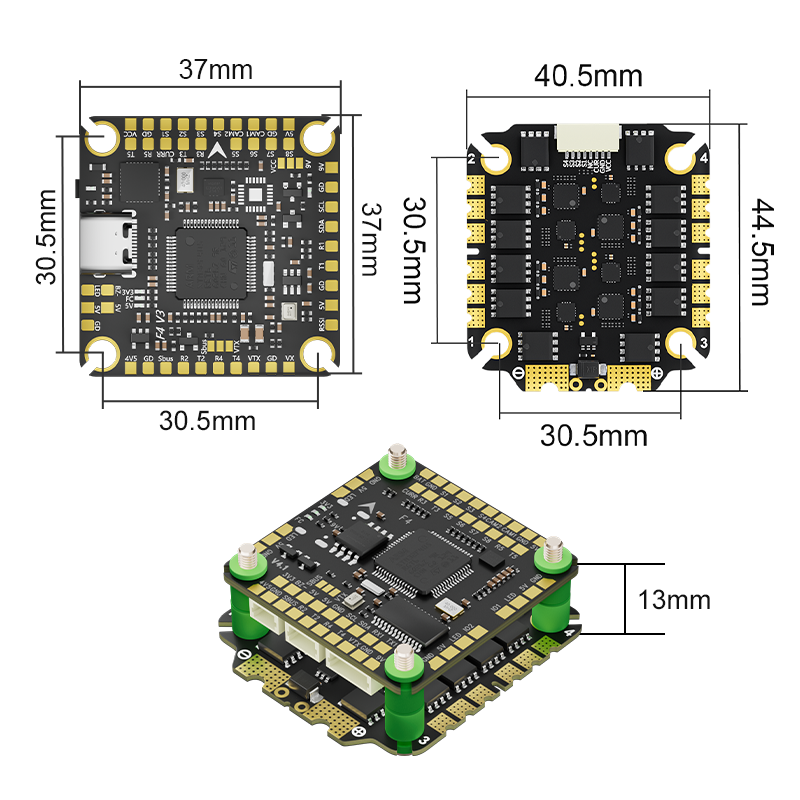 Aocoda-RC F465S V4 Stack F405  - Speedybee F405 V4 Bls 55A Stack reseña y precio